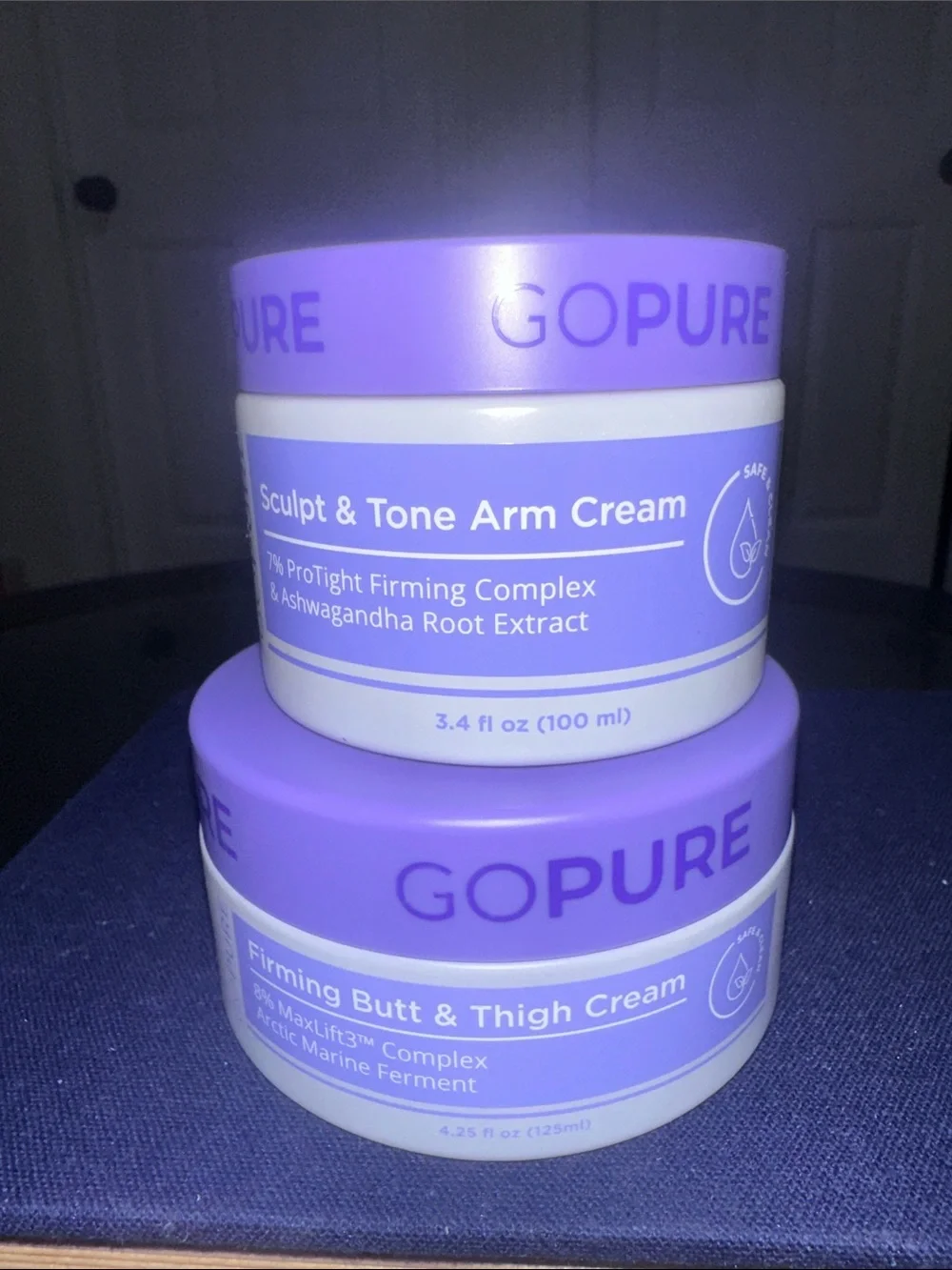 GoPure Sculpt & Tone Arm Cream + Firming Butt & Thigh Cream - Purple